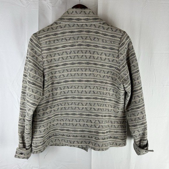 Pendleton Women's Large‎ Aztec Woolen Mills Full Zip Jacket Gray Virgin Wool - Picture 13 of 15